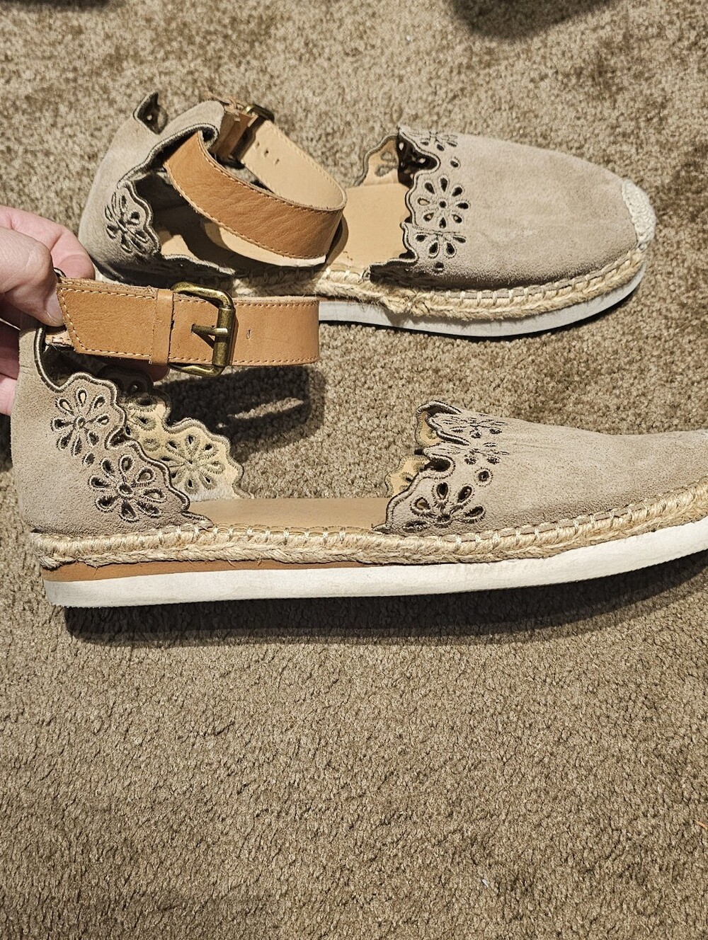 Crown Vintage Espadrille Sandals in Tan and Beige - Women